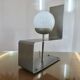 "uginox" lamp in folded, brushed and satin steel 1970