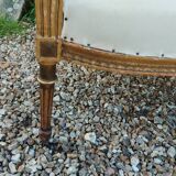 Banquette ancienne style louis xvi avec ses deux chaises