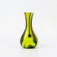 Vase en verre de Murano jaune citron et améthyste Carlo Moretti années 70