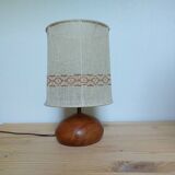 Wooden ball lamp 1970 brutalist modernist