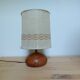 Lampe boule bois 1970 brutaliste moderniste