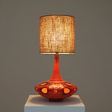 Orange ceramic lamp, 1970s