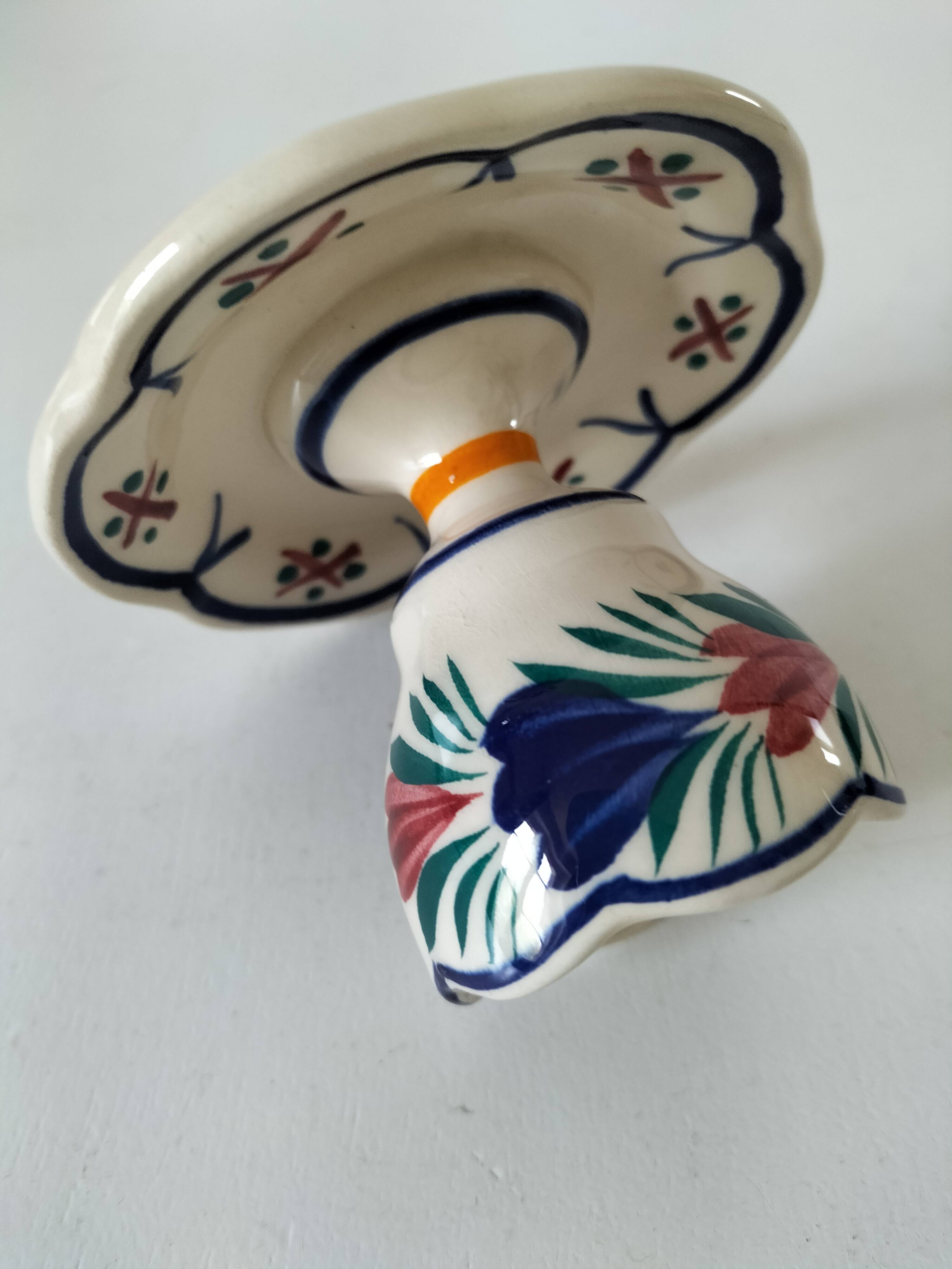 Henriot Quimper egg cup hand-painted