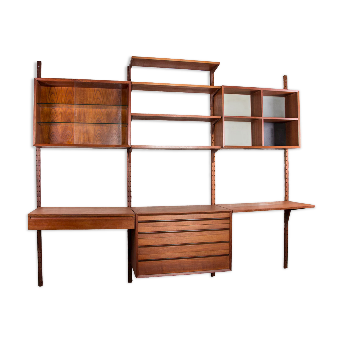Danish modular teak shelf by Poul Cadovius 1960