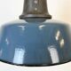Industrial Blue Enamel Factory Lamp with Cast Iron Top, 1960s