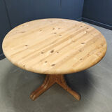 Rainer Daumiller style pine wood dining table, 1970s