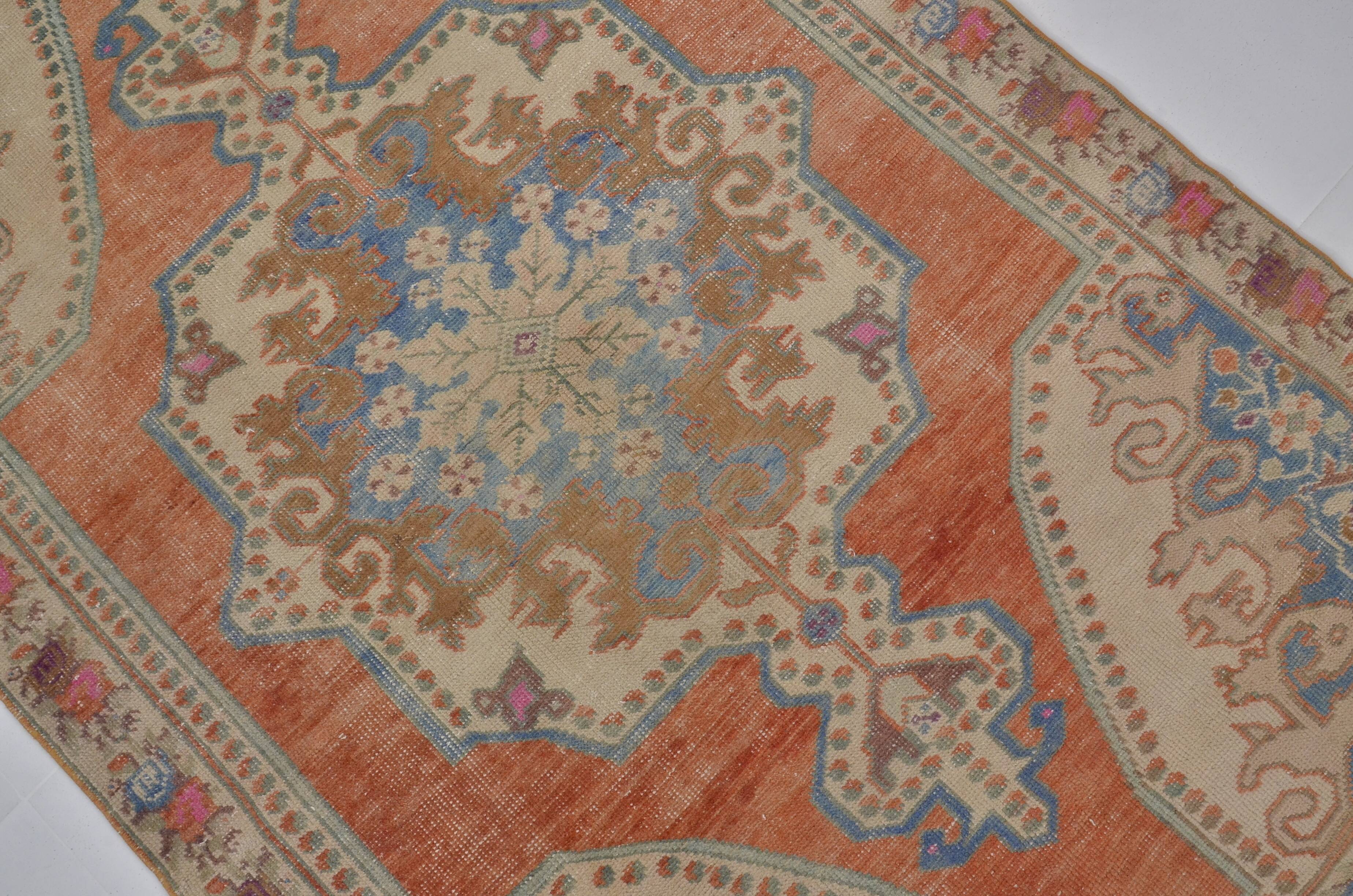 Orange & Blue Anatolian Rug sku 2437.