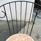Set of 4 terracotta ceramic mosaic chairs