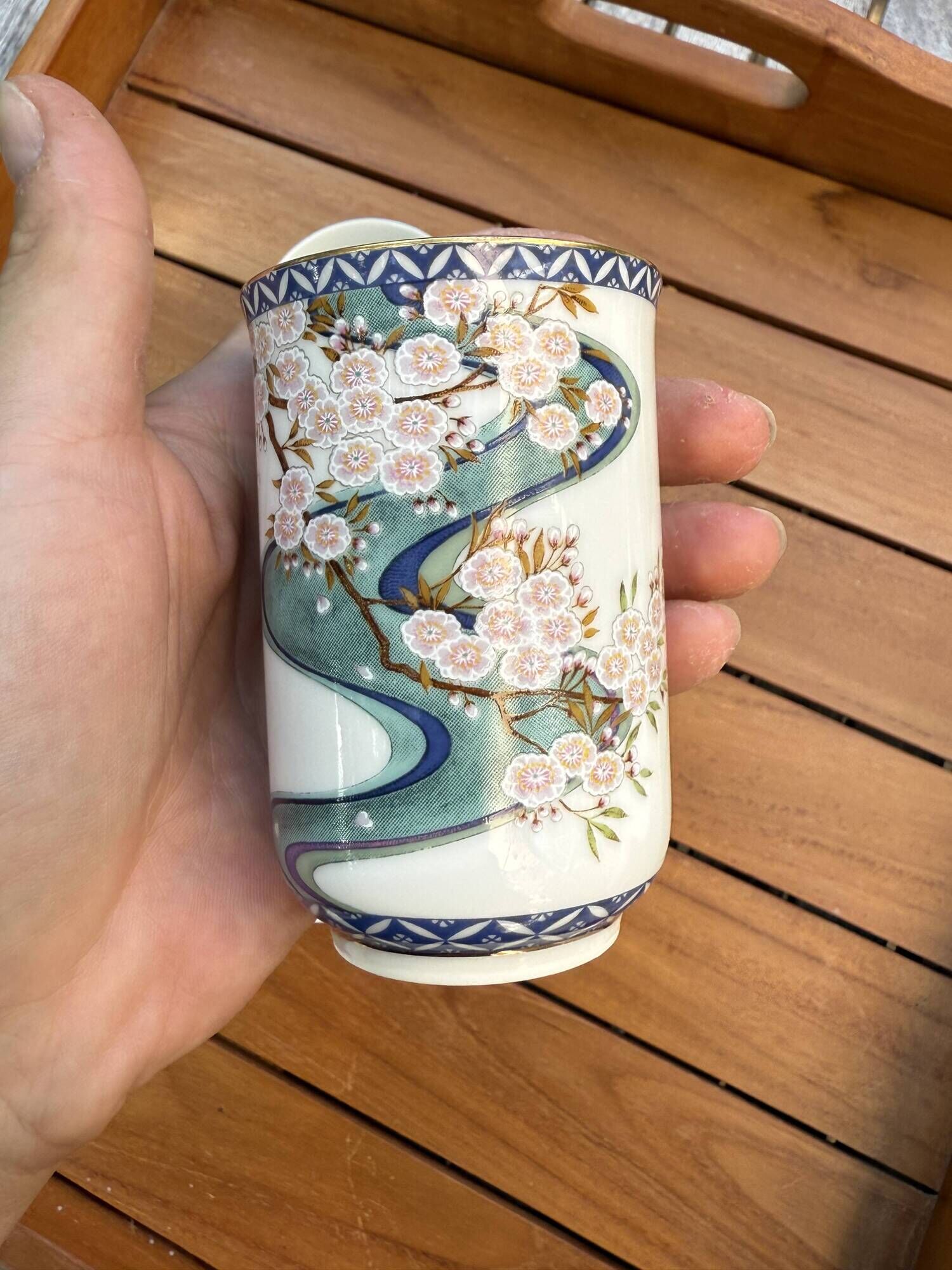 4 tasses japonaises Franklin Porcelain – Édition limitée 1981
