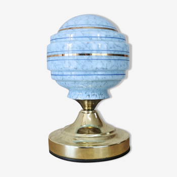 Old table lamp Clichy glass globe