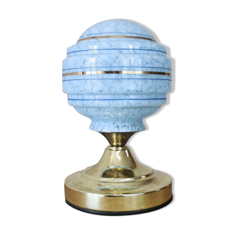 Old table lamp Clichy glass globe