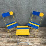 Set of 2 folding chairs and 1 stool
