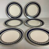 Six small sapphire plates from Villeroy & Boch