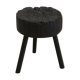 Stool wood finishing shou-sugi-ban in wood burned with treatment