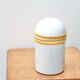 White and yellow ceramic box, 80s