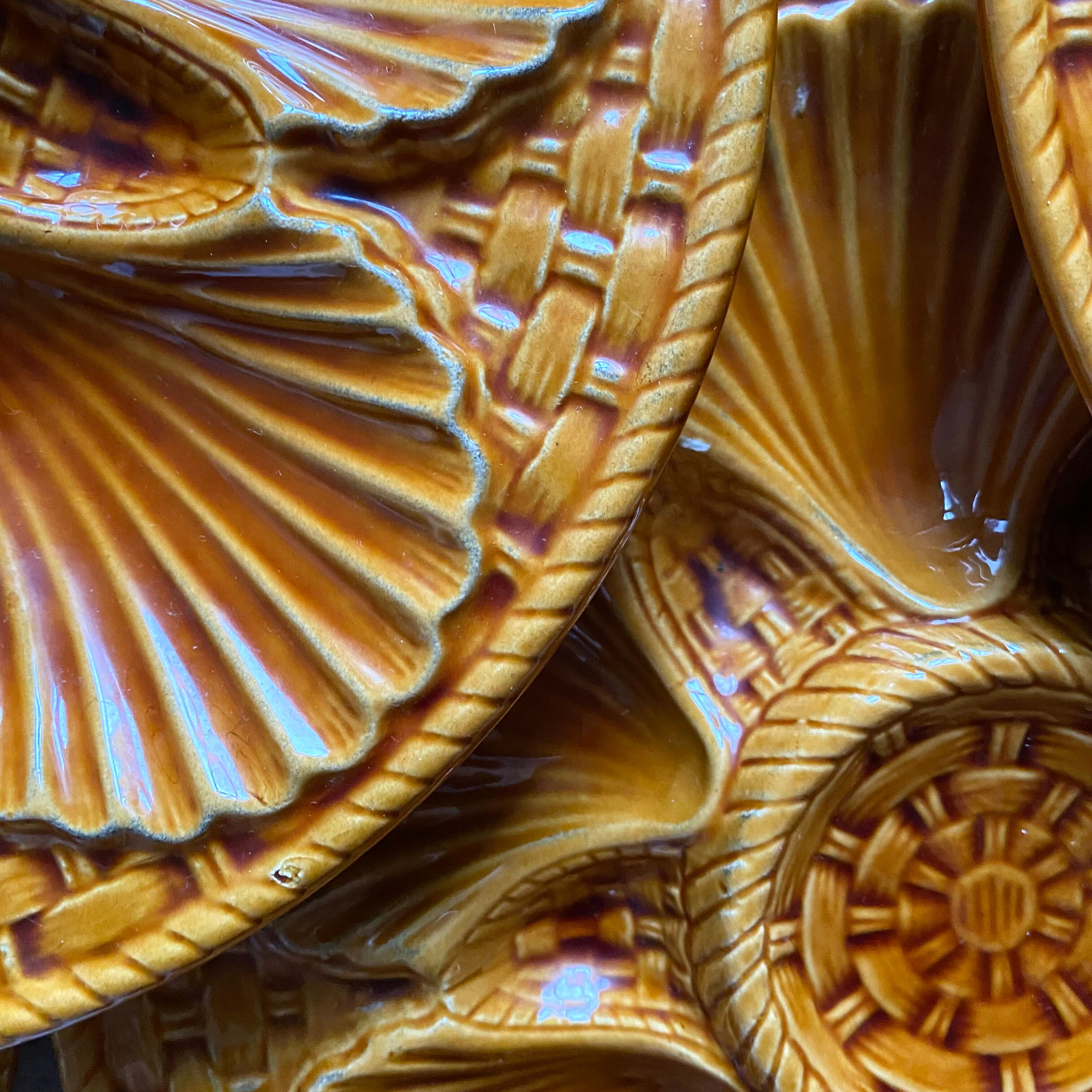 Vintage ceramic oyster plates x 12