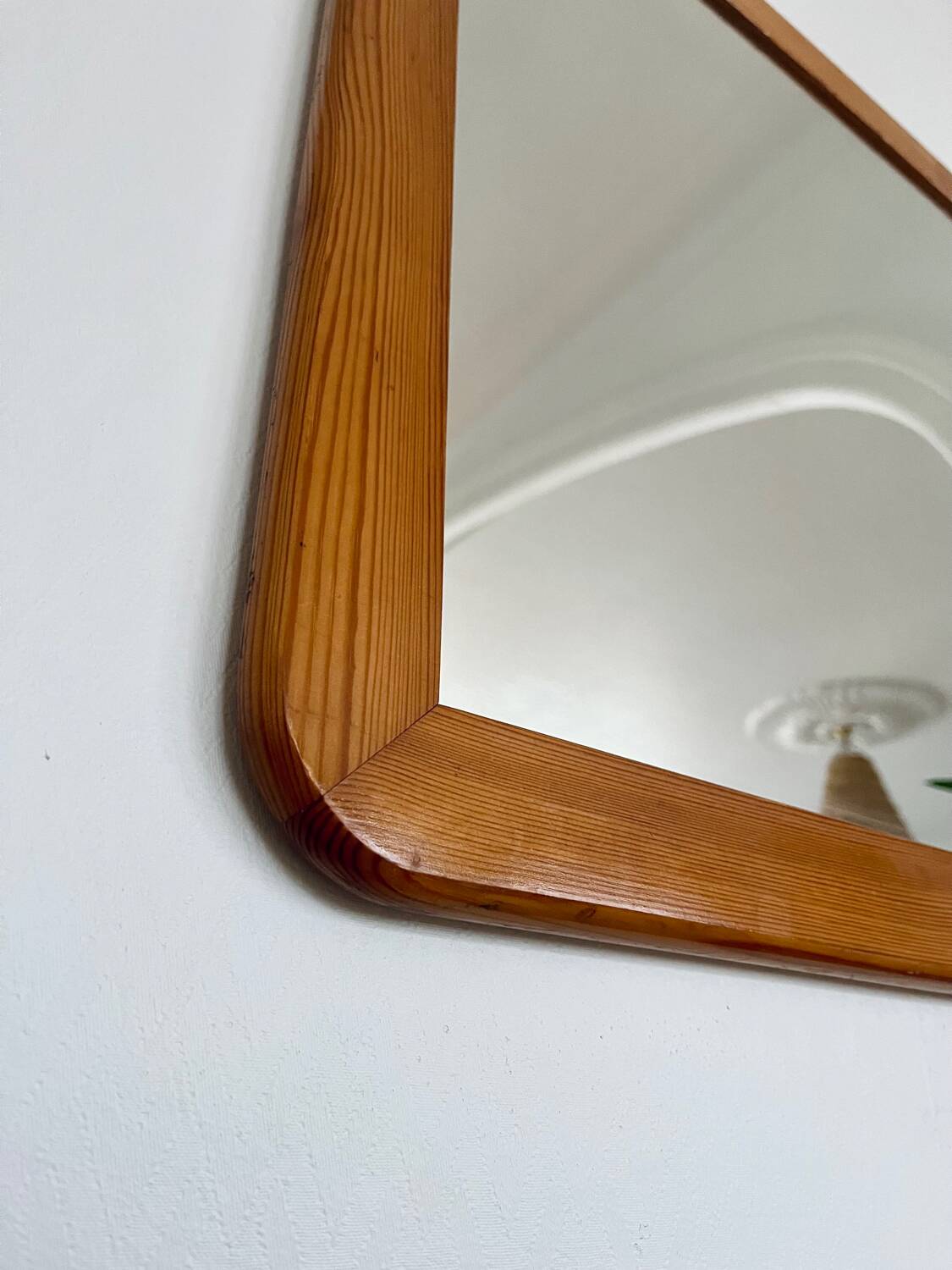 Vintage 70s pine mirror