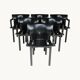 A set of chairs and armchairs, Anna Castelli for Kartell, Italy, 80s.