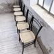 Set of 6 Italian woven rope chairs