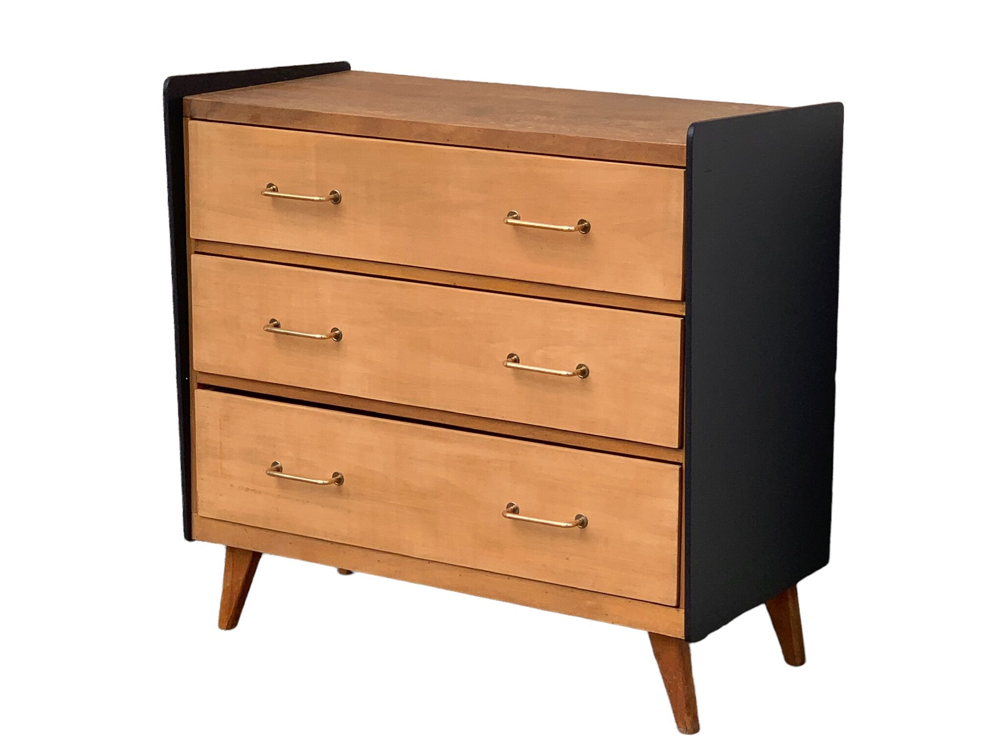 1960 compass foot chest of drawers