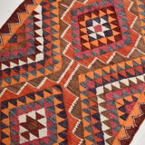 Bold multicolor kilim runner rug,92x395cm