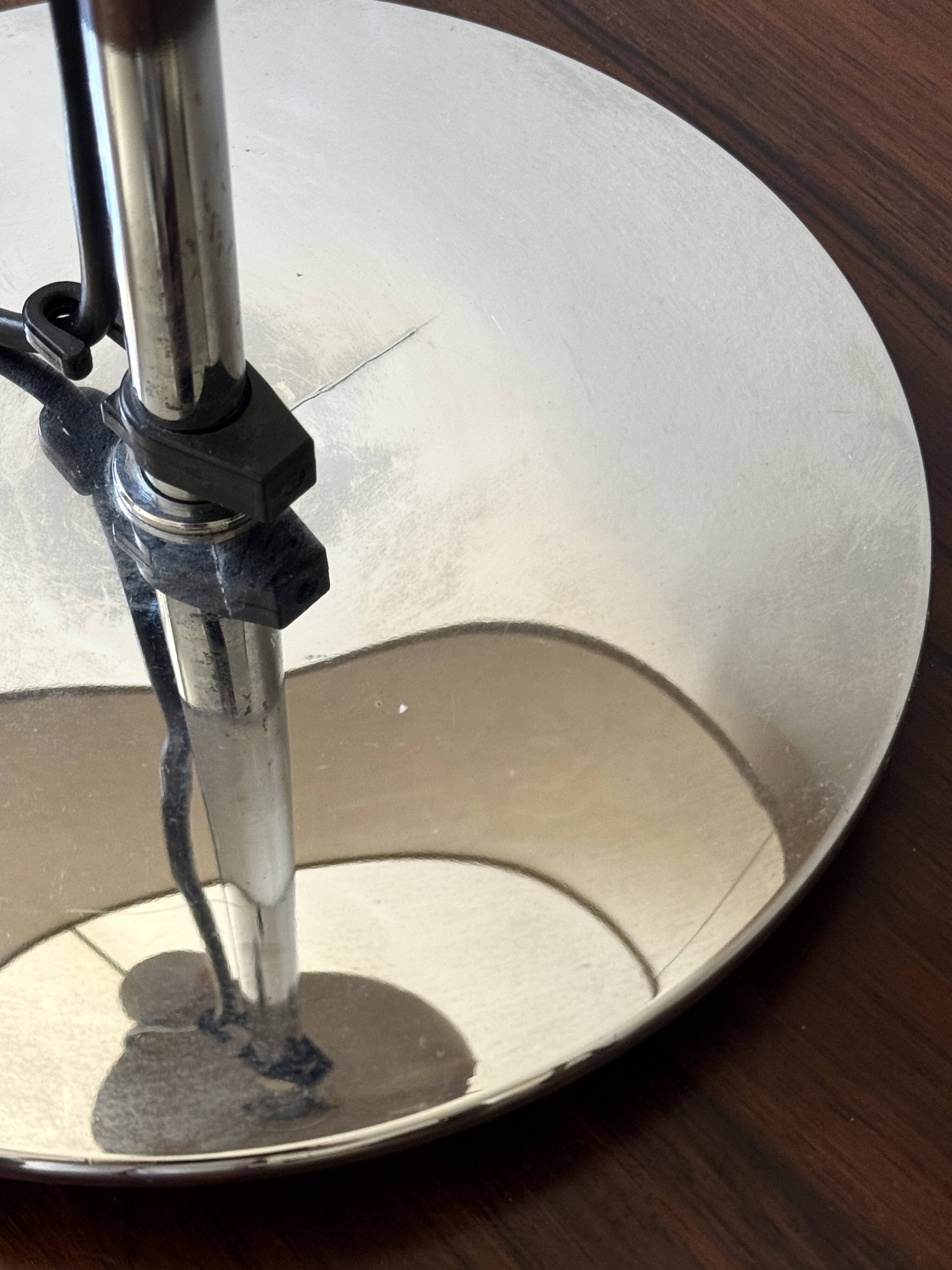 Lampe de table Staff Leuchten chrome et lin/coton, Germany 1970