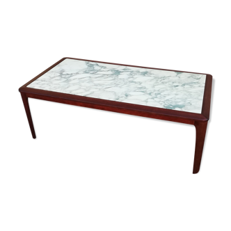 Scandinavian coffee table rectangular green marble