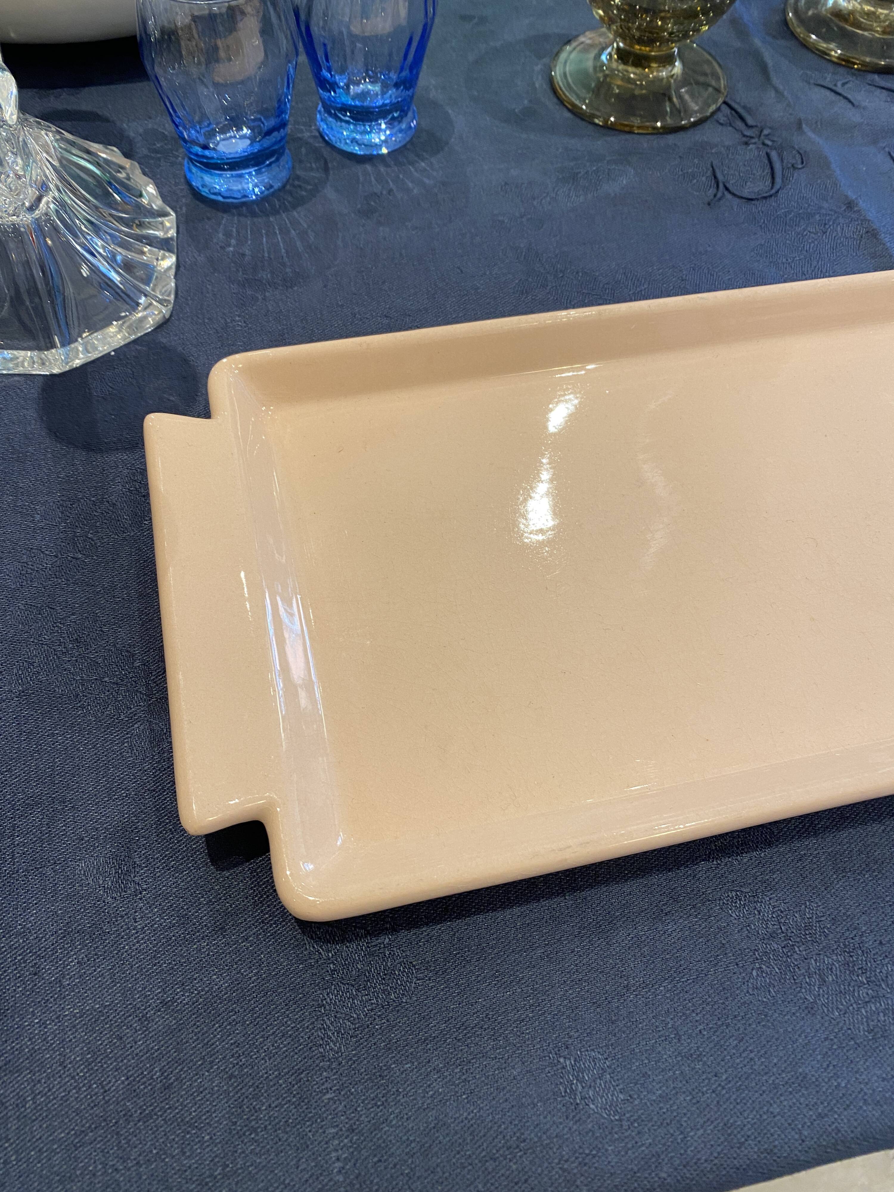 Digoin powder pink cake dish