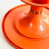 Orange round coffee table, Italy 60s