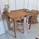 Bureau / Table d'appoint de ferme en chêne massif – Style campagne chic