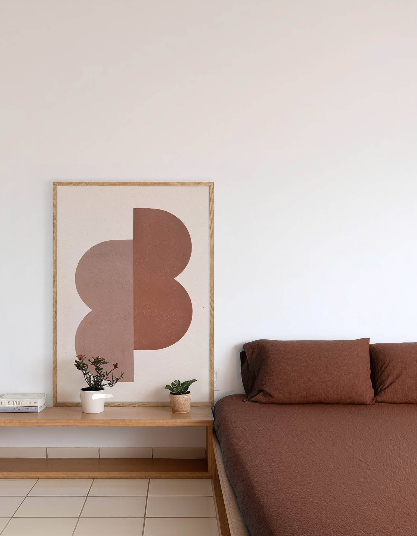 Painting 50x70 "Riad" terracotta signed Eawy