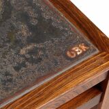 Large Scandinavian Coffee Table 1960, Ole Bjorn Krüger In Rosewood And Ceramic