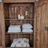 Hand-carved French rustic wardrobe
