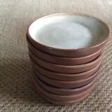 Series of 8 stoneware dessert plates