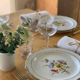 Service of 9 porcelain plates limoges