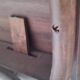 Curved wood bistro table