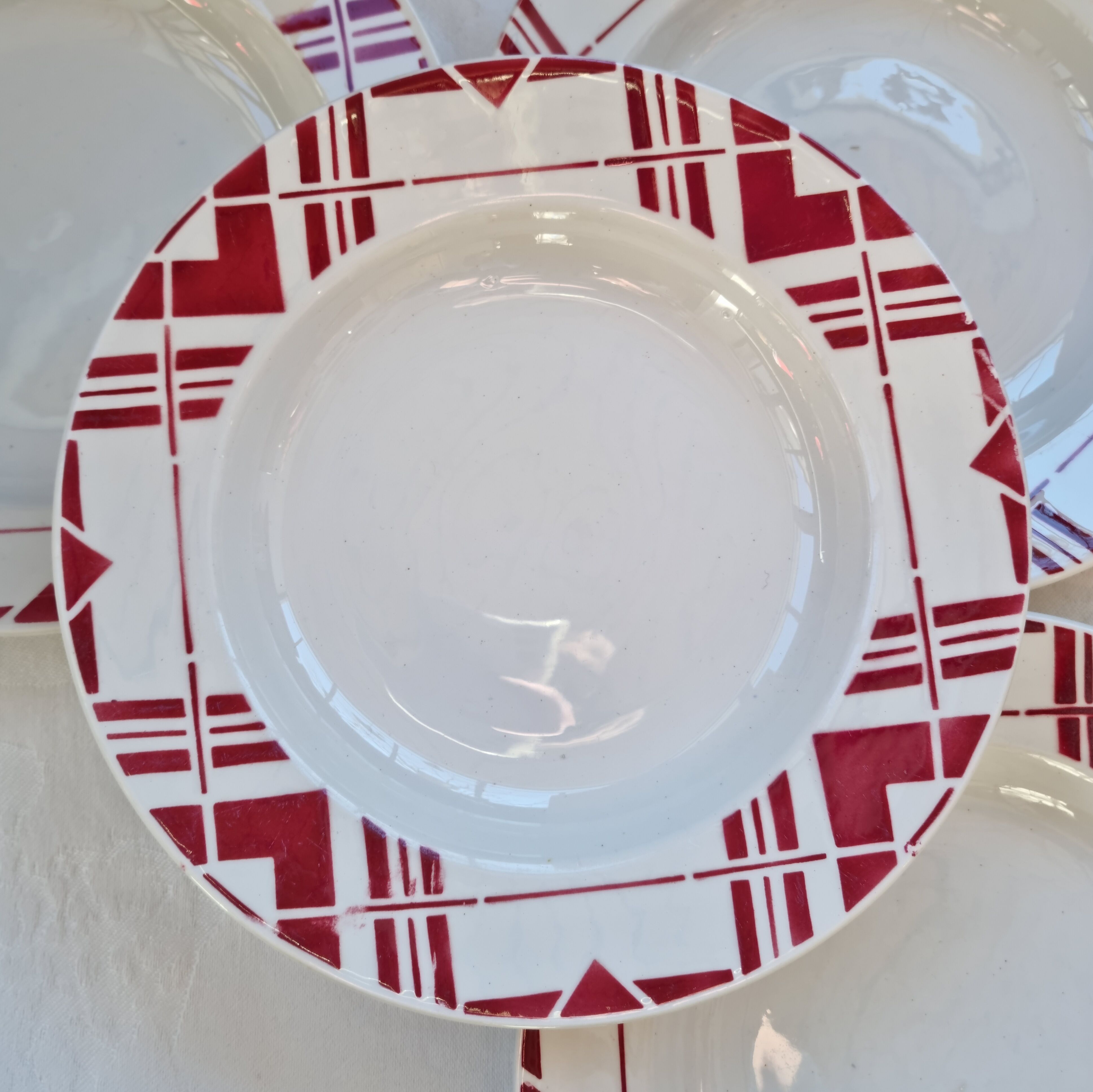 Set of 4 hollow plates Céranord