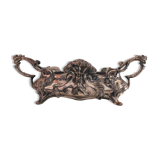 Art Nouveau silver bronze planter