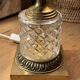 Vintage table lamp in brass and cut glass – Art Deco / Neo style