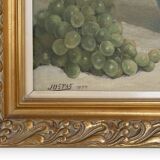 Belgium baroque painting of vase with flowers signed Jos Pas, 1944