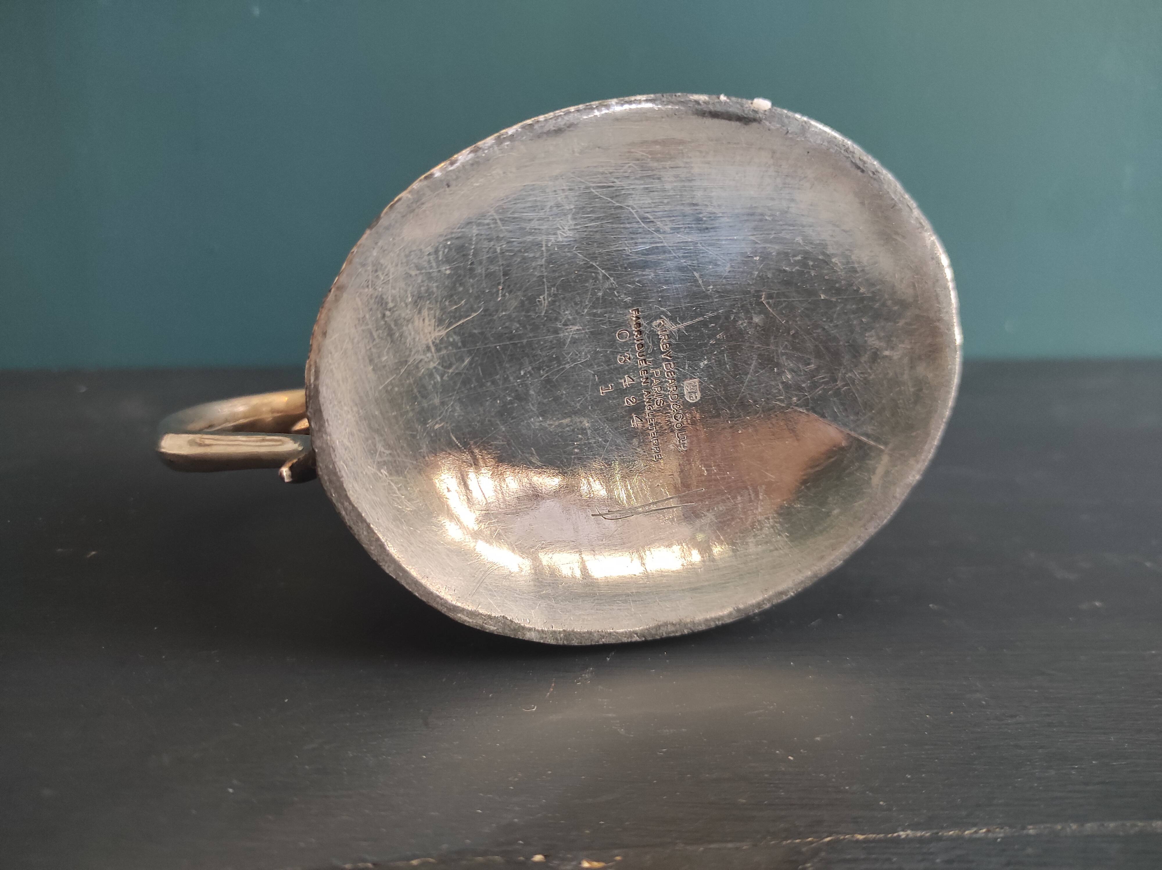 Silverplated tea pot, Kirby, Beard & Co, Paris, Made in England