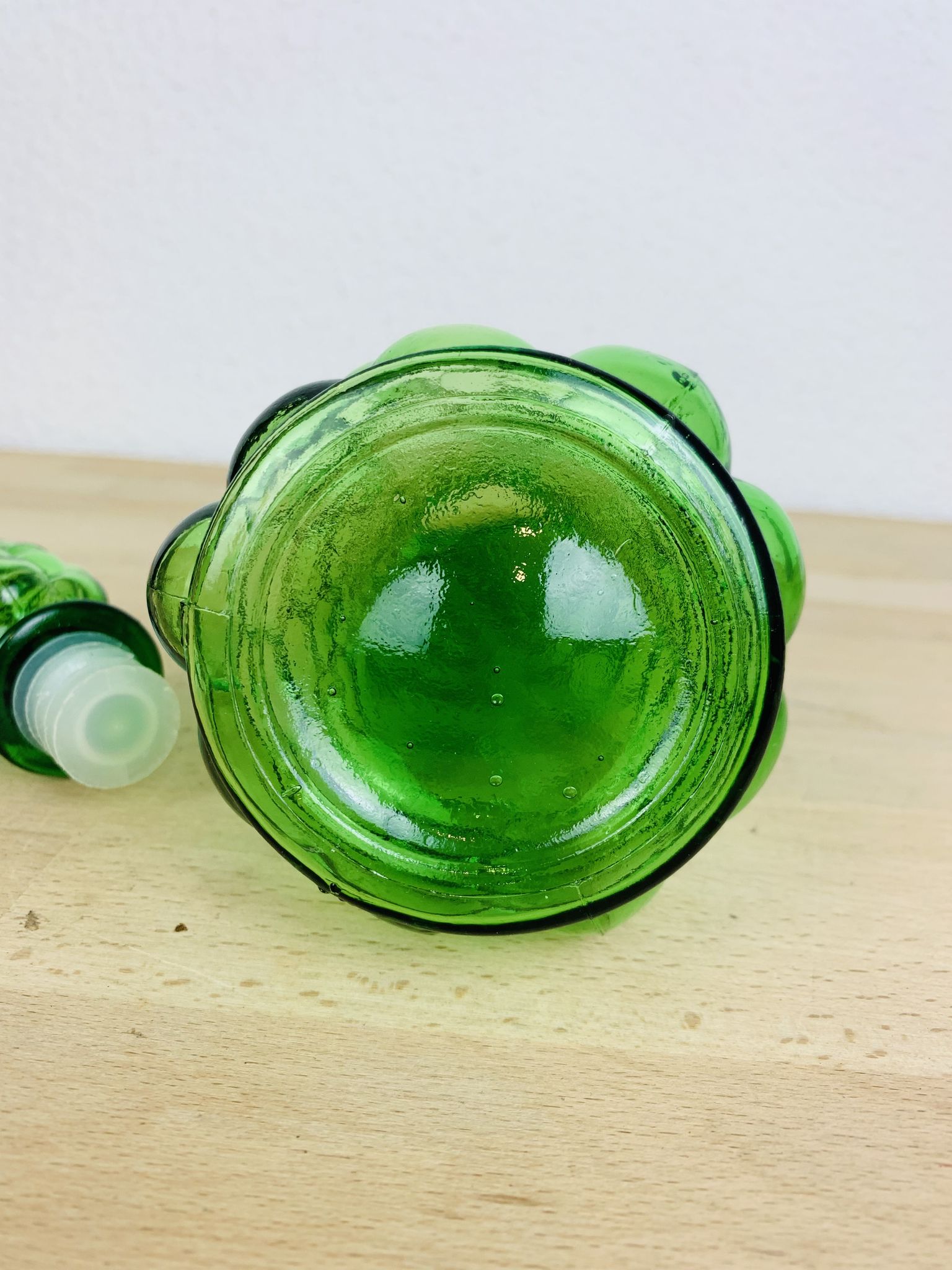 Carafe bouteille italienne verre verte