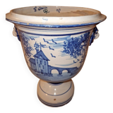 Cache pot intérieur faïence de nevers signé f. albus