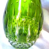 Green Baccarat cut crystal carafe