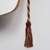 Miroir triangulaire organique vintage avec dos en bois, Belgique années 1960