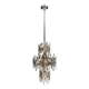 Chandelier brutalist inox , France 1970