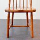 Set of 2 vintage solid wooden highback chairs