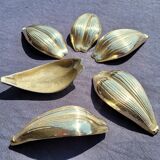 Set of 6 brass cups