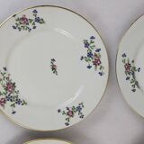 6 flat plates with cornflower decoration