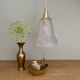 Vintage Art Deco frosted glass tulip pendant light